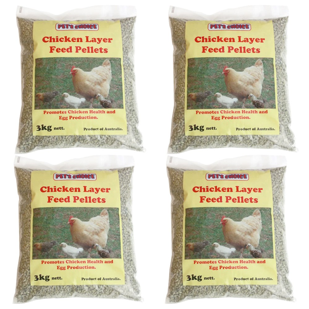 4PK Pets Choice Chicken Layer Feeding Pellets Animal Food 3kg B171503_4PK