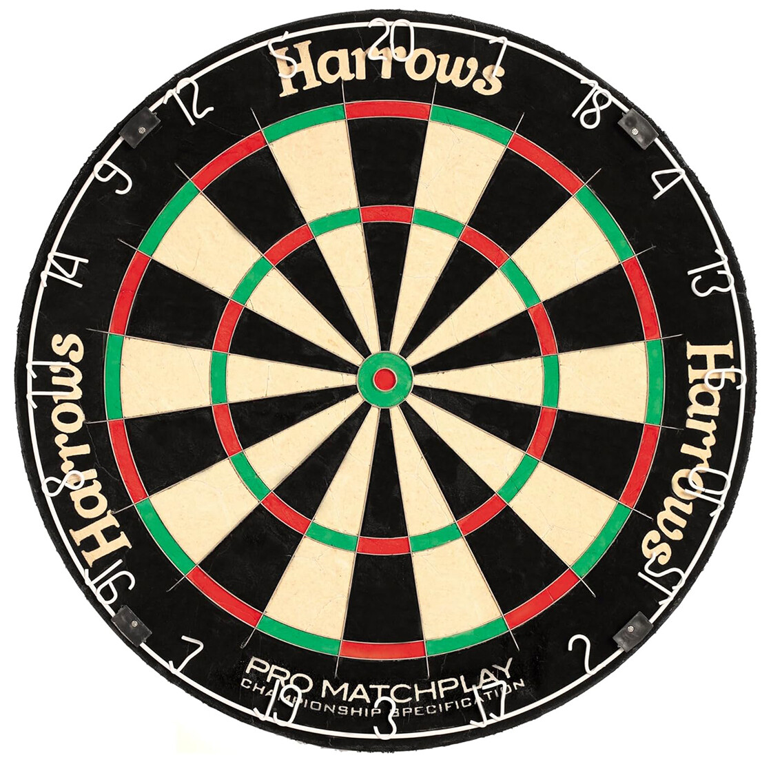 Harrows Professional Level Club/Pub Matchplay Staple Free Bristle Dartboard