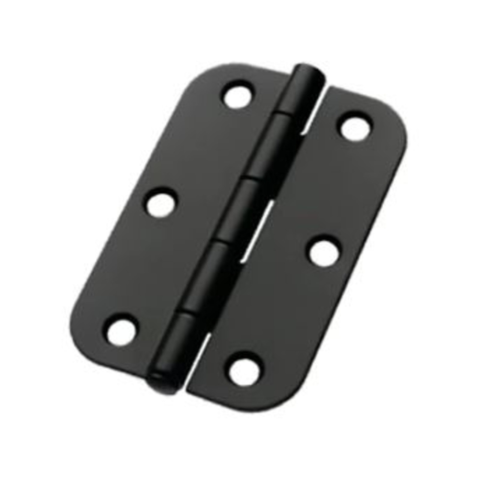 Lane 90 x 60 x 1.6mm Black Matte Loose Pin Radius Butt Hinge - 2 pieces