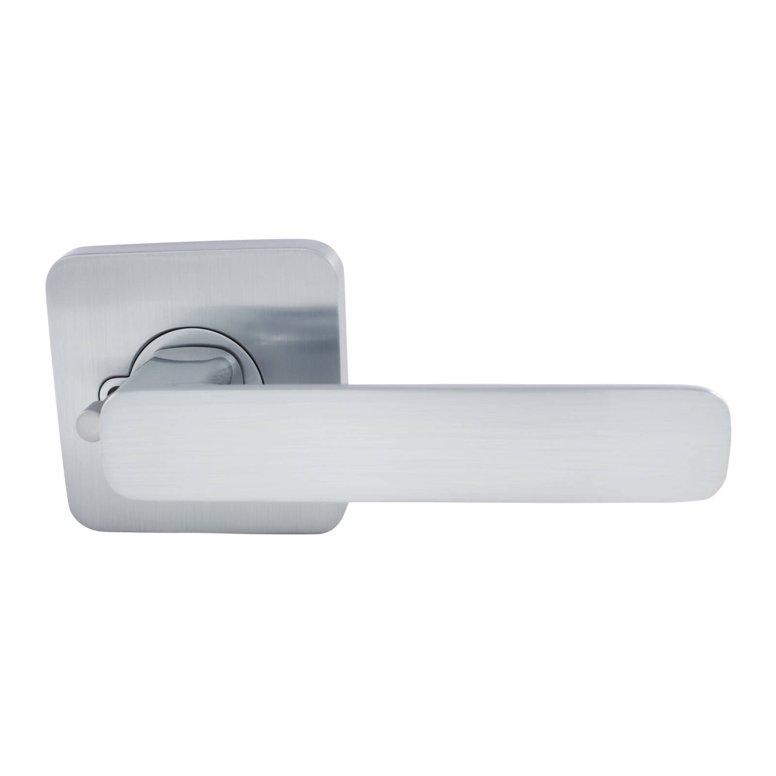 Choice Harper Square Privacy Lever Set In Satin Chrome