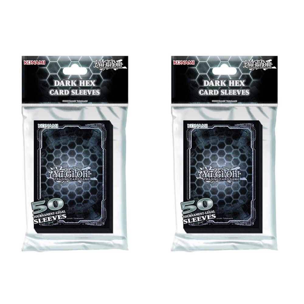 2x 50pc Yu-Gi-Oh Dark Hex TCG/CCG Trading Card Protector Sleeves Set Standard