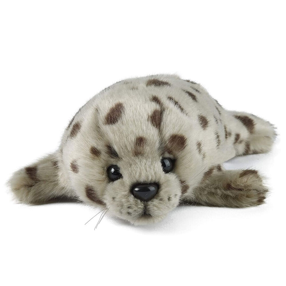 Living Nature AN357 Common Seal Pup 22cm Grey Soft Plush Stuffed Animal Toy