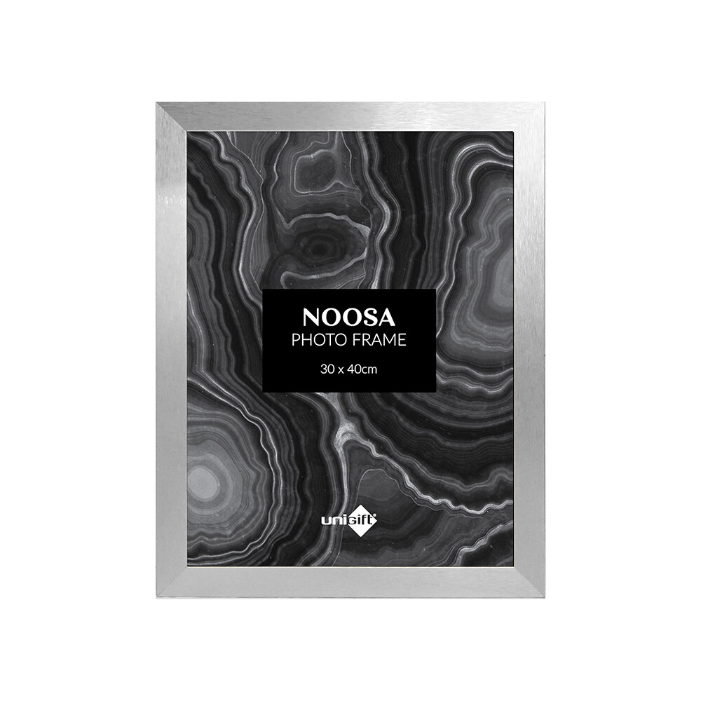 UNIGIFT Noosa FRA-302529 30x40cm MDF/Glass Rectangle Photo Frame Silver