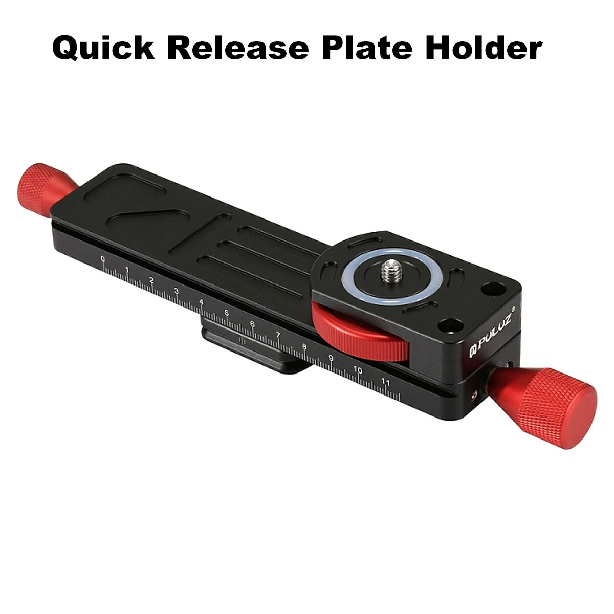 PULUZ PU3520_BLK Macro Focusing Rail Slider Camera Tripod Quick Release Plate
