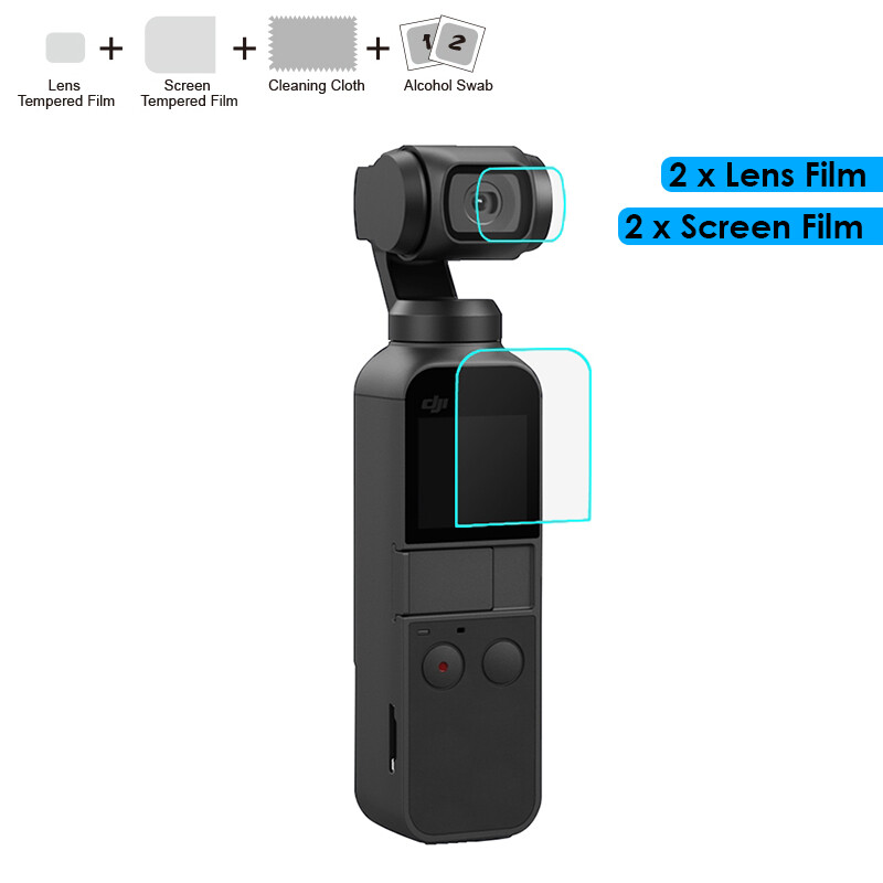 2PCS HD Tempered Glass Lens Protector Screen Film for DJI OSMO Pocket Gimbal