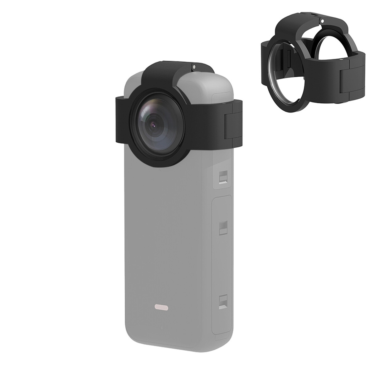 PULUZ Lens Guard Protective Cover Case Frame For Insta360 X3 Black PC