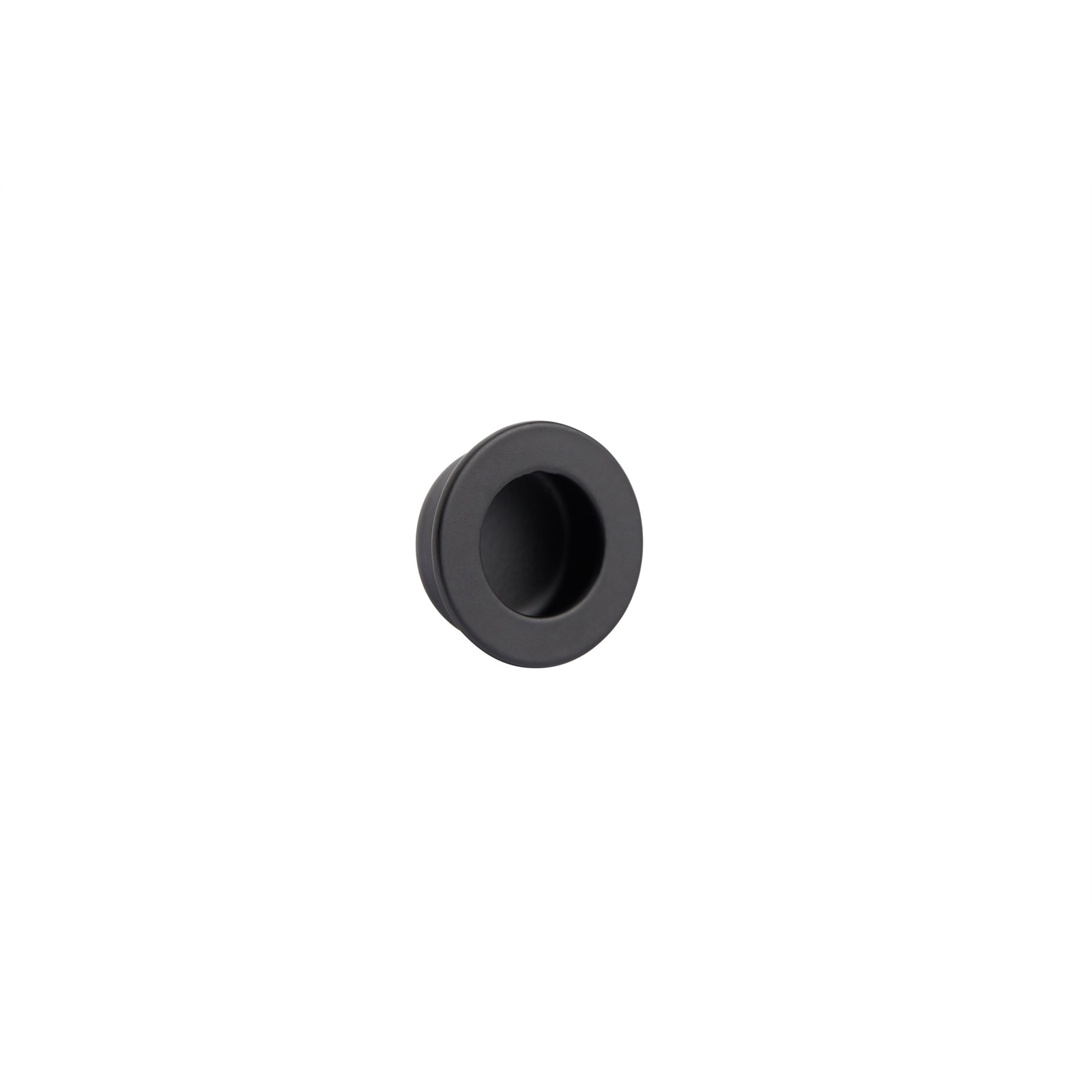 Delf Trade 30mm Matte Black Round Finger Pull 2 pcs