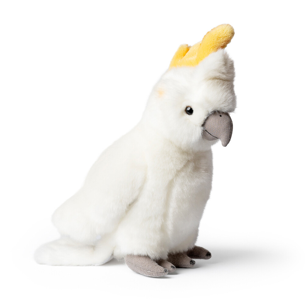 Living Nature AN680 30cm White Cockatoo Bird Plush Stuffed Animal Toy Kids