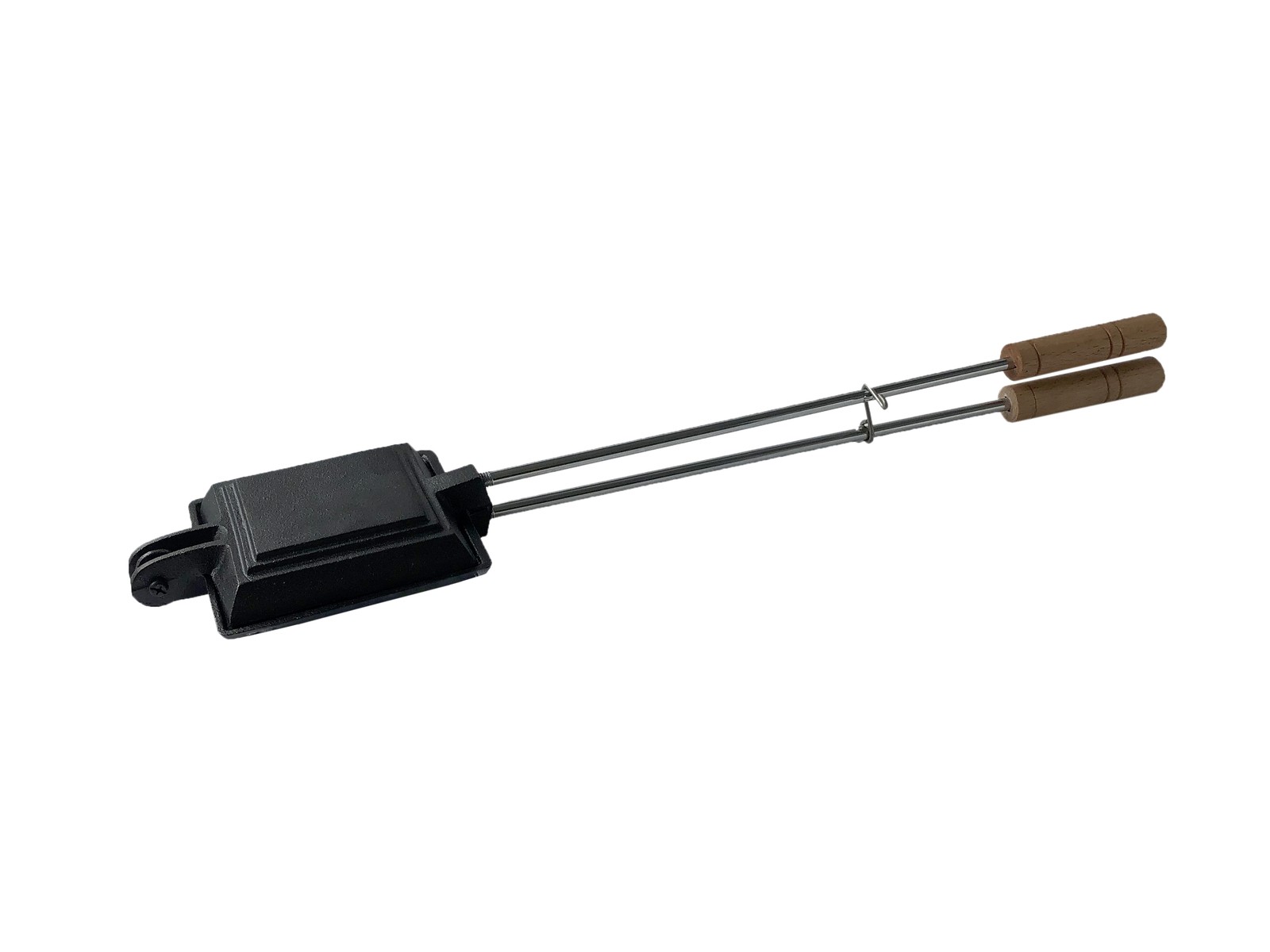 Wildtrak CA1091 38cm Cast Iron Jaffle Press Wood Handle Camping Cookware