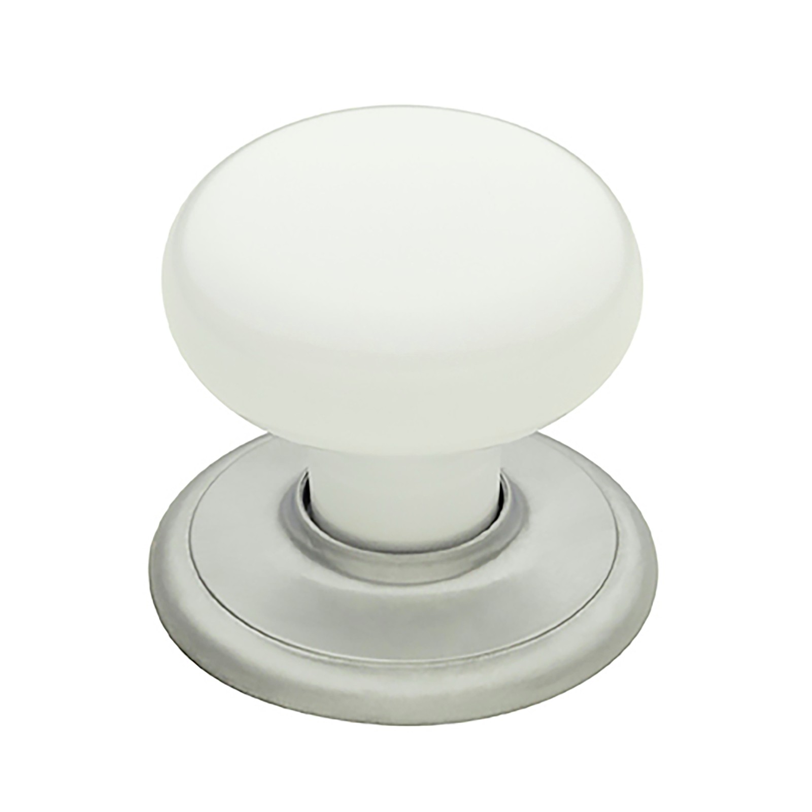 Gainsborough Satin Chrome / White Classic Series Wardrobe Knobset