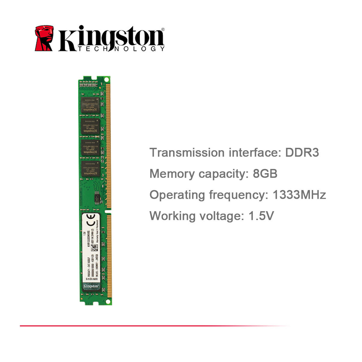 Kingston ValueRAM 8GB Kit 2x 4GB DDR3 1333MHz Desktop Computer RAM 1.5V