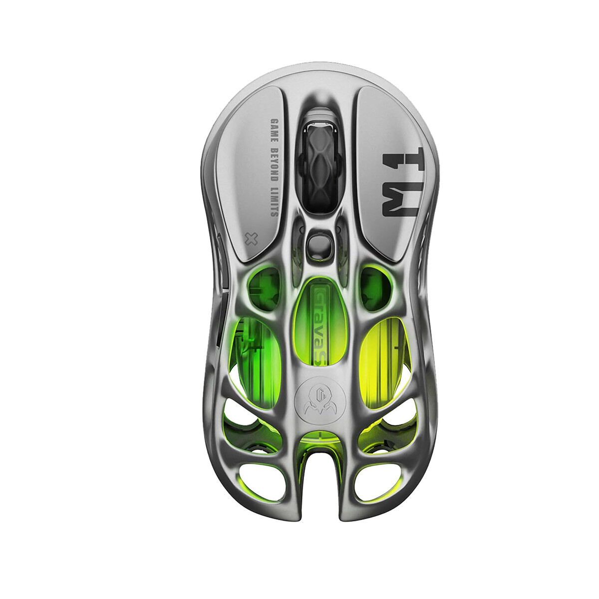 GravaStar Mercury M1 Pro Wireless Gaming Mouse Magnesium Alloy MMO Silver