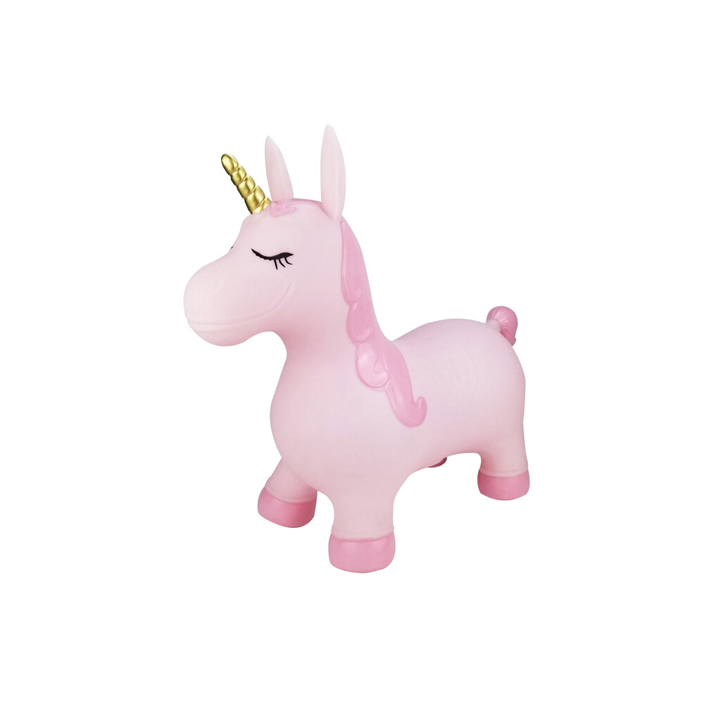 Kaper Kidz PA7038 Pink Pearl Unicorn Bouncy Rider Ride-On Bouncer Toy Kids 12m