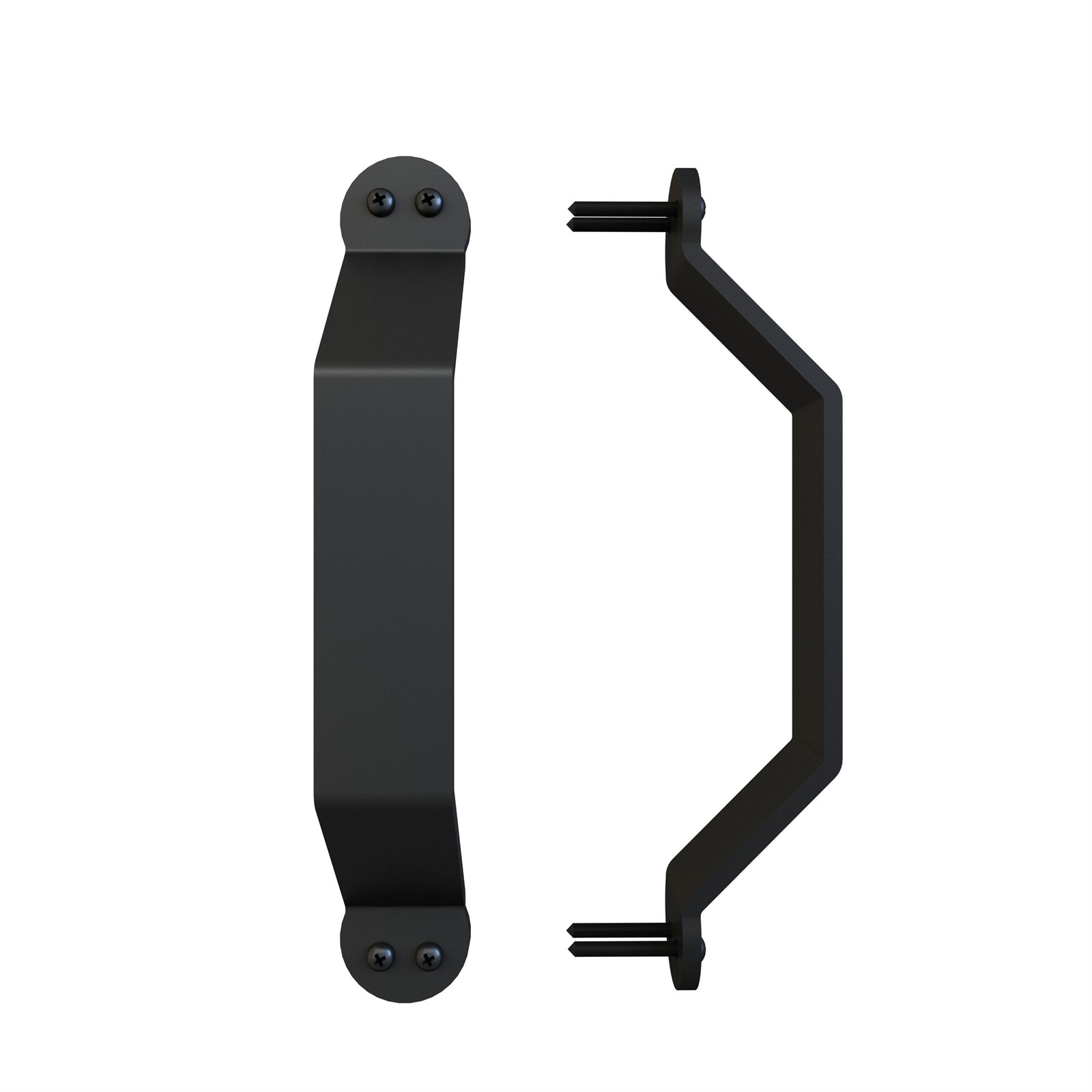 Rolltrak Black Matte Barn Door Raised Handle