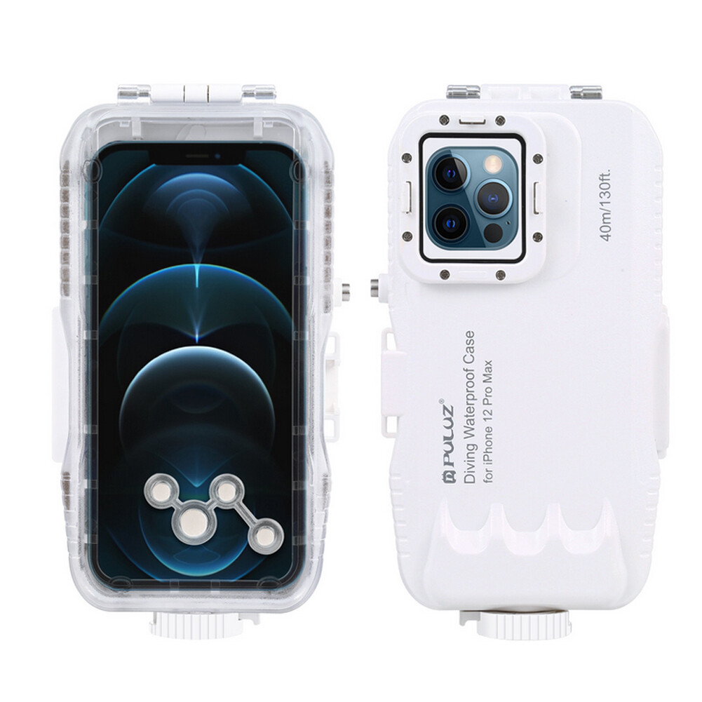 PULUZ 40m Waterproof Diving Housing Case Shockproof for Apple iPhone 12 Pro Max
