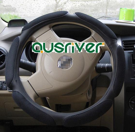 Unbranded/Generic Porsche Car Steering Wheel Cover Black Soft PU 38cm M
