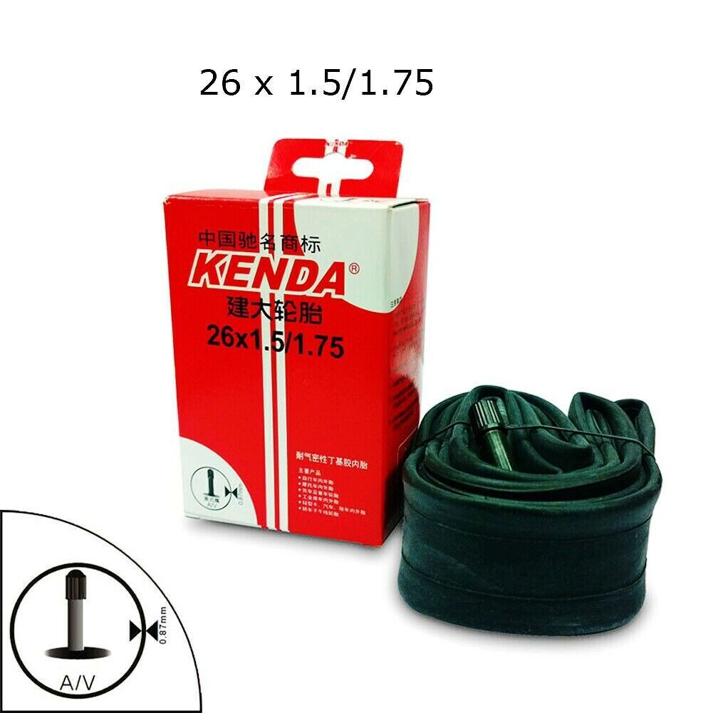 Kenda 2PC Bicycle Bike Inner Tube Tyre 26x1.5/1.75 AV 32L Black Rubber