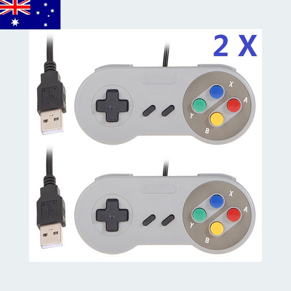 USB Controller Gamepad PC Mac Raspberry Retropie emu Super Nintendo SNES Plastic