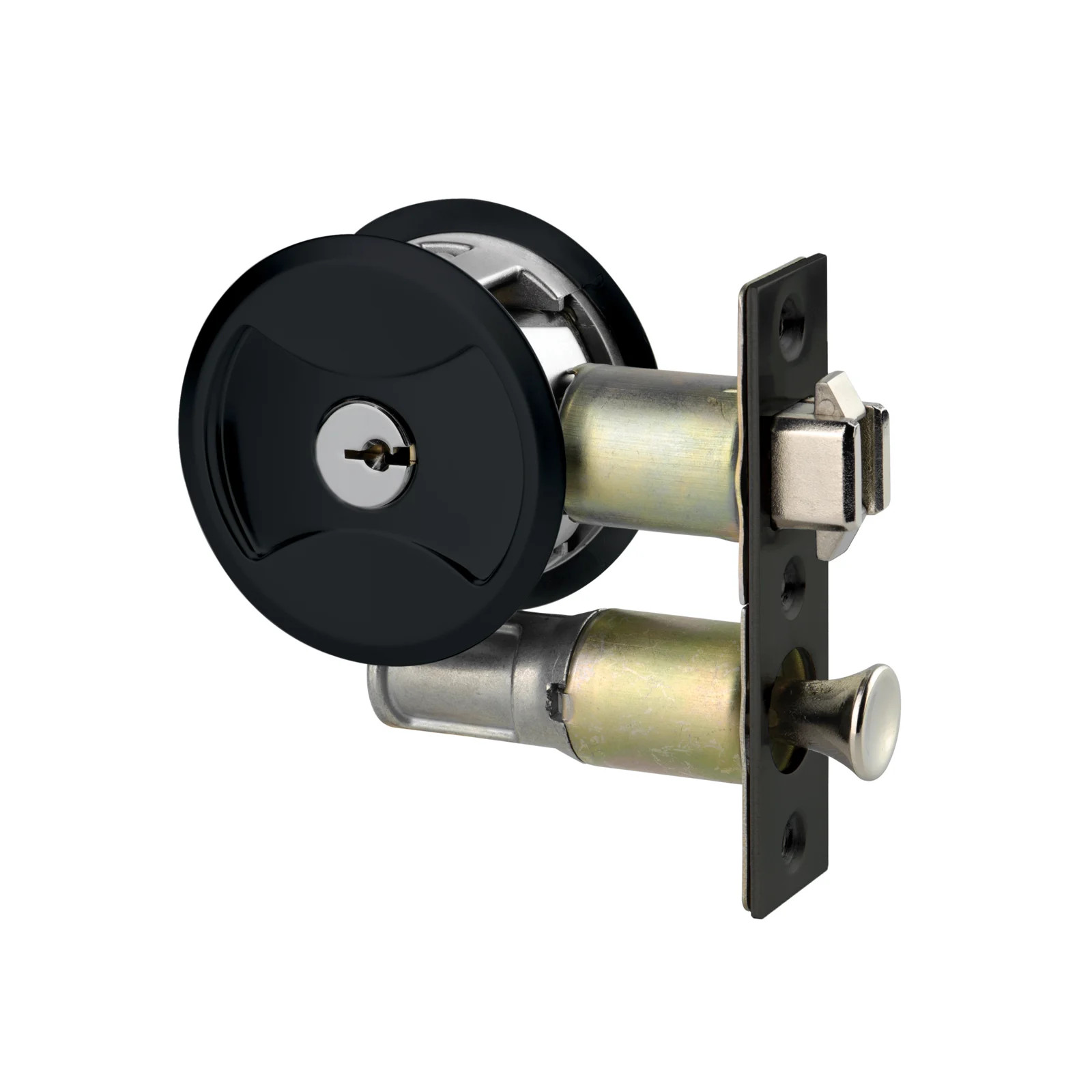 Lockwood Matte Black Entrance Cavity Door Lock