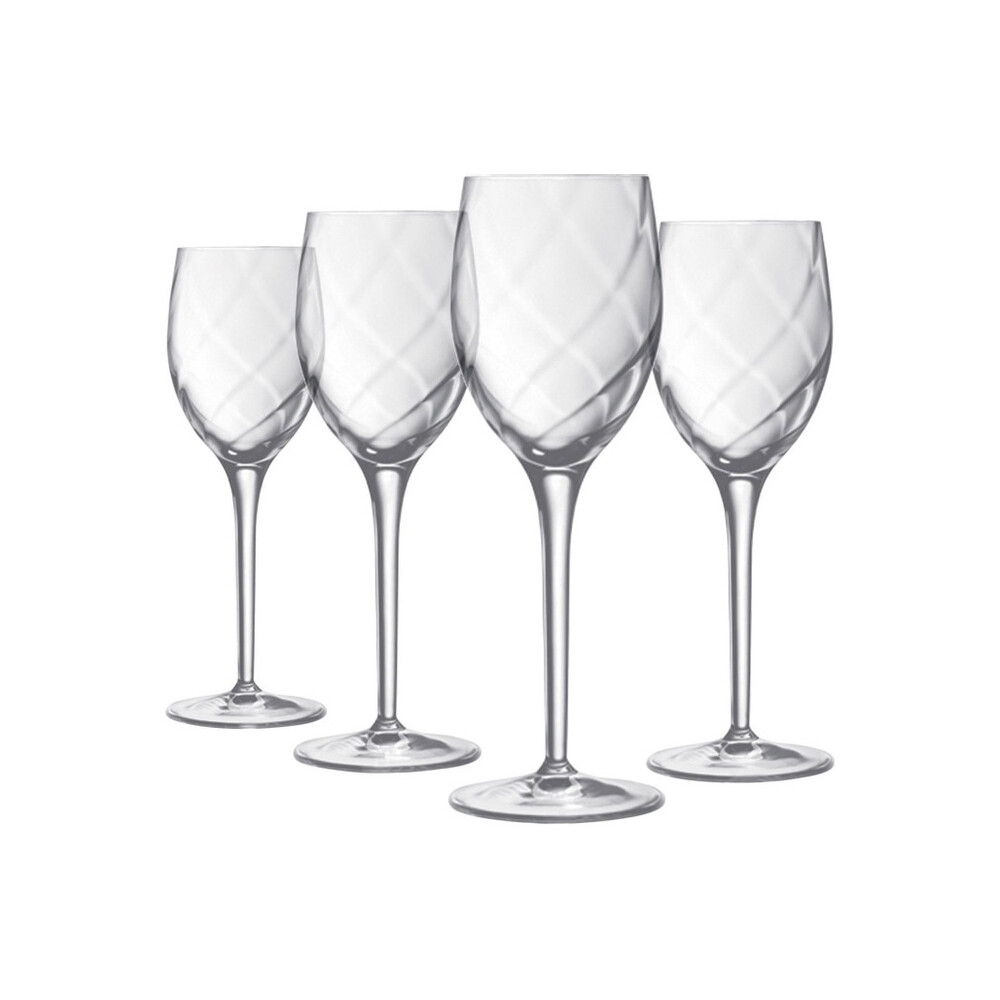 Luigi Bormioli Canaletto 4pc 275ml White Wine Glasses Lead-Free Crystal