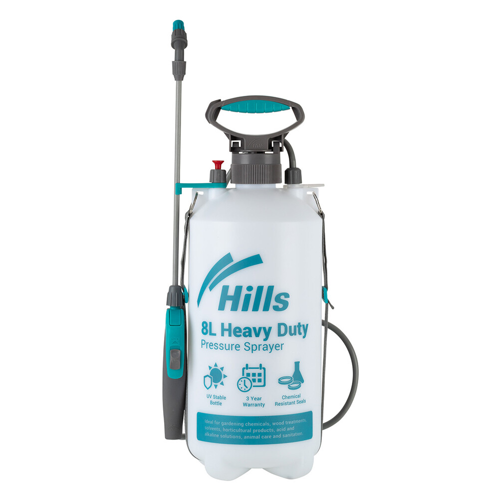 Hills Heavy Duty 8L Pressure Pump Handheld Sprayer Blue 100734 Case Included