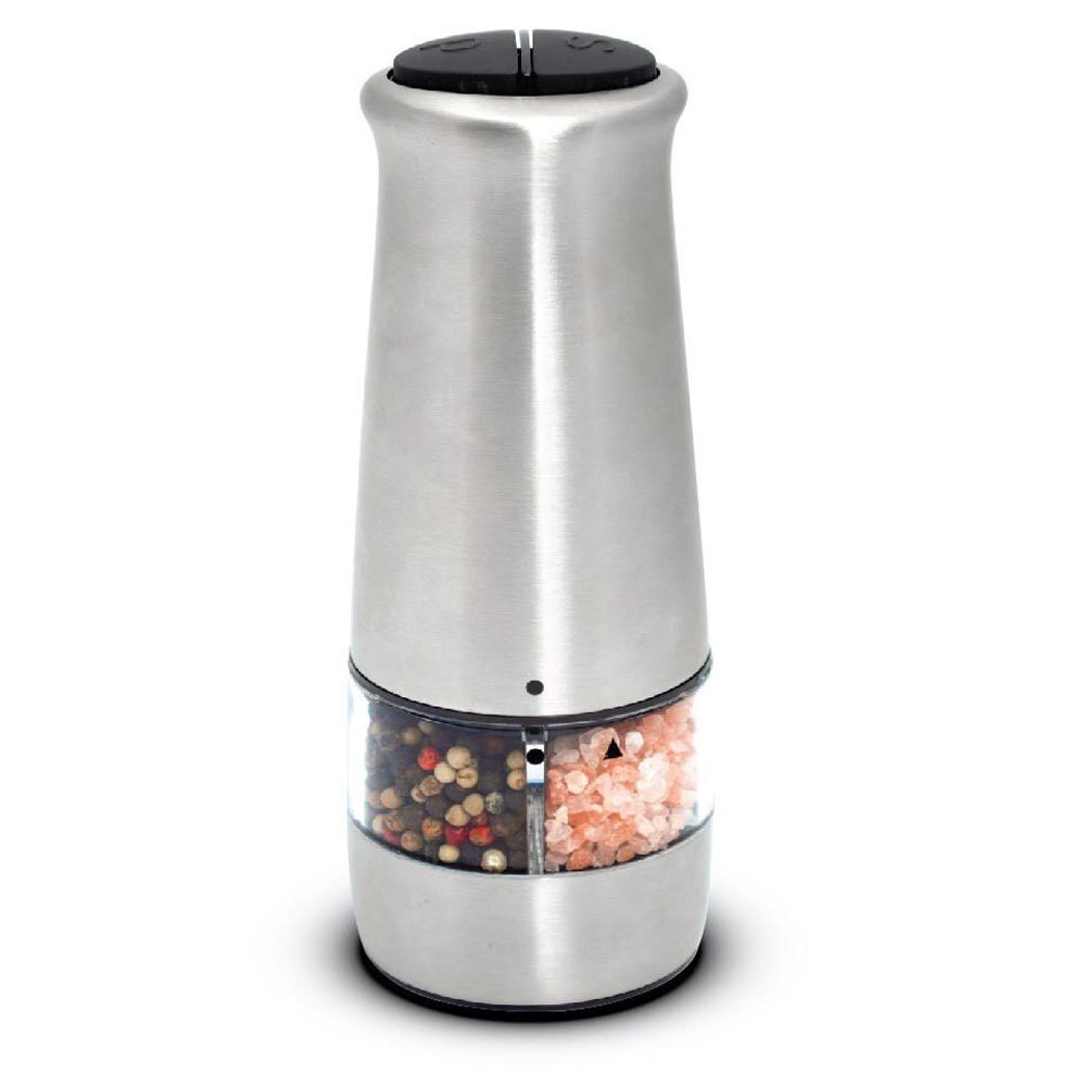 Westinghouse WHSPMSET04 2-in-1 Electric Salt/Pepper Grinder Mill Stainless Steel
