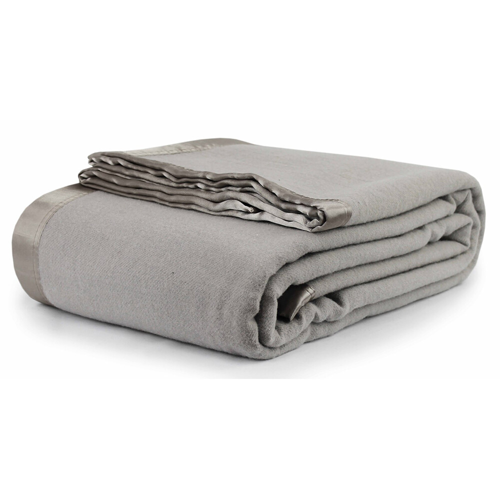 Jason Commercial Australian Wool Blanket Single/Double Bed Warm Smooth 200x258cm