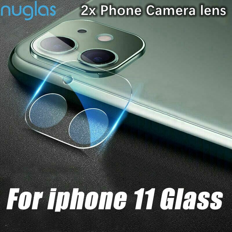 2x Nuglas Clear Tempered Glass Screen Protector For iPhone 11 Camera lens