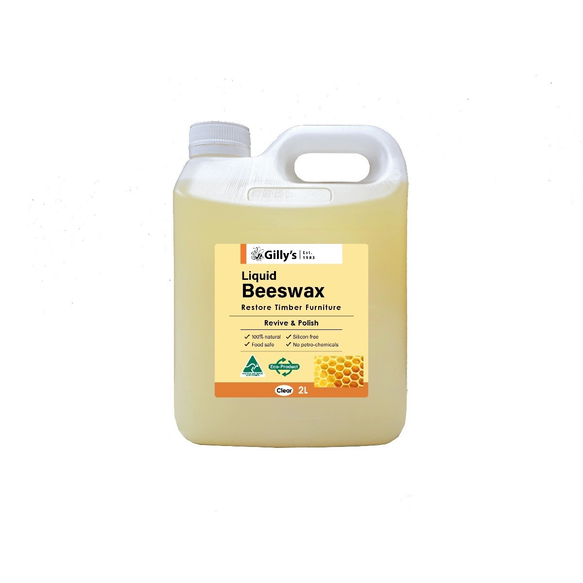 GILLY&apos S 2L Liquid Beeswax Timber Furniture Revive Polish Protection