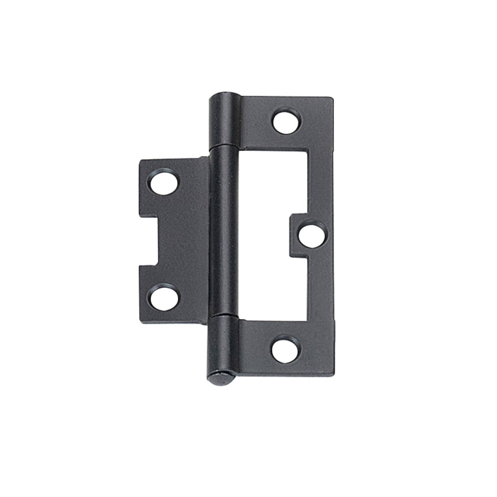 Delf 75mm Black Fixed Pin Non Mortise Hinge - 12 pieces