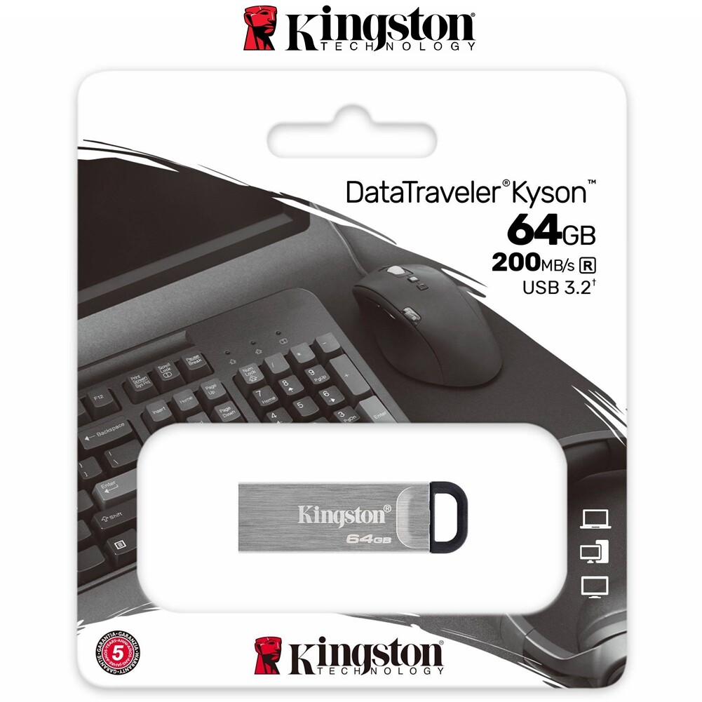 Kingston Data Traveler Kyson USB 3.2 64GB DTKN/64GB Flash Drive PC