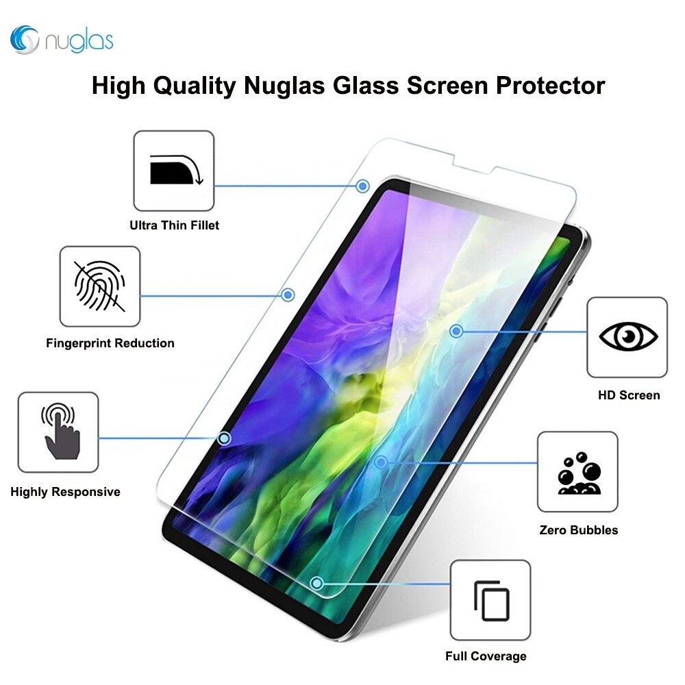 Nuglas Screen Protector Tempered Glass For Apple iPad Pro 11 2021 2020 2018