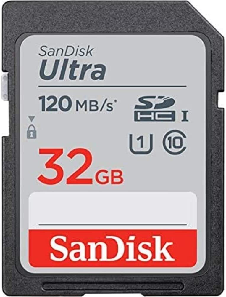 SanDisk 32GB Ultra SDHC UHS-I Memory Card 120MB/s C10 U1 SDSDUN4-032G