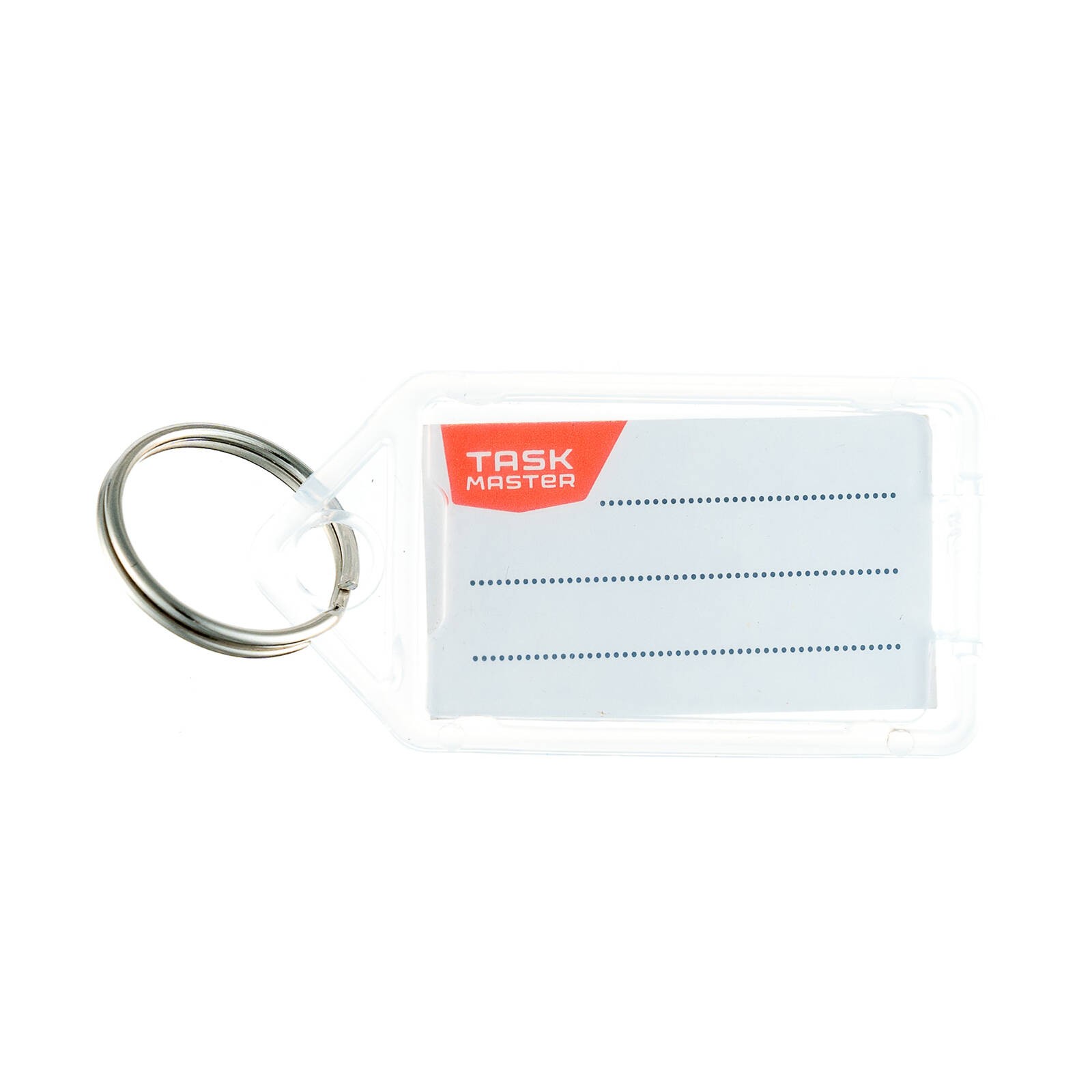 Taskmaster 56x29x6mm Clear Key Tags - 50 pieces