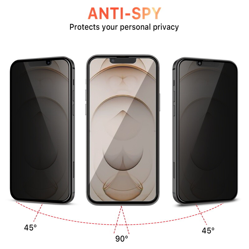Nuglas Privacy Anti-Spy Glass Screen Protector Full Cover For iPhone 13 Pro Max