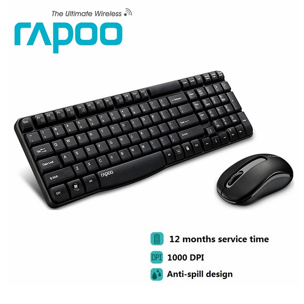 Rapoo X1800S Wireless Keyboard and Mouse Combo Optical Mouse USB Bundles