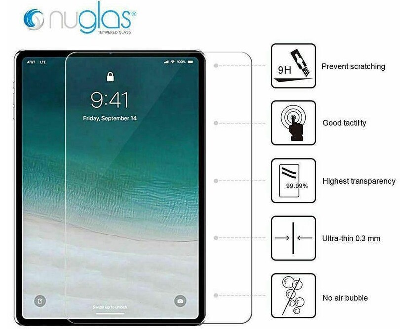Nuglas Tempered Glass Screen Protector Protection iPad Air 2019 iPad Pro 10.5