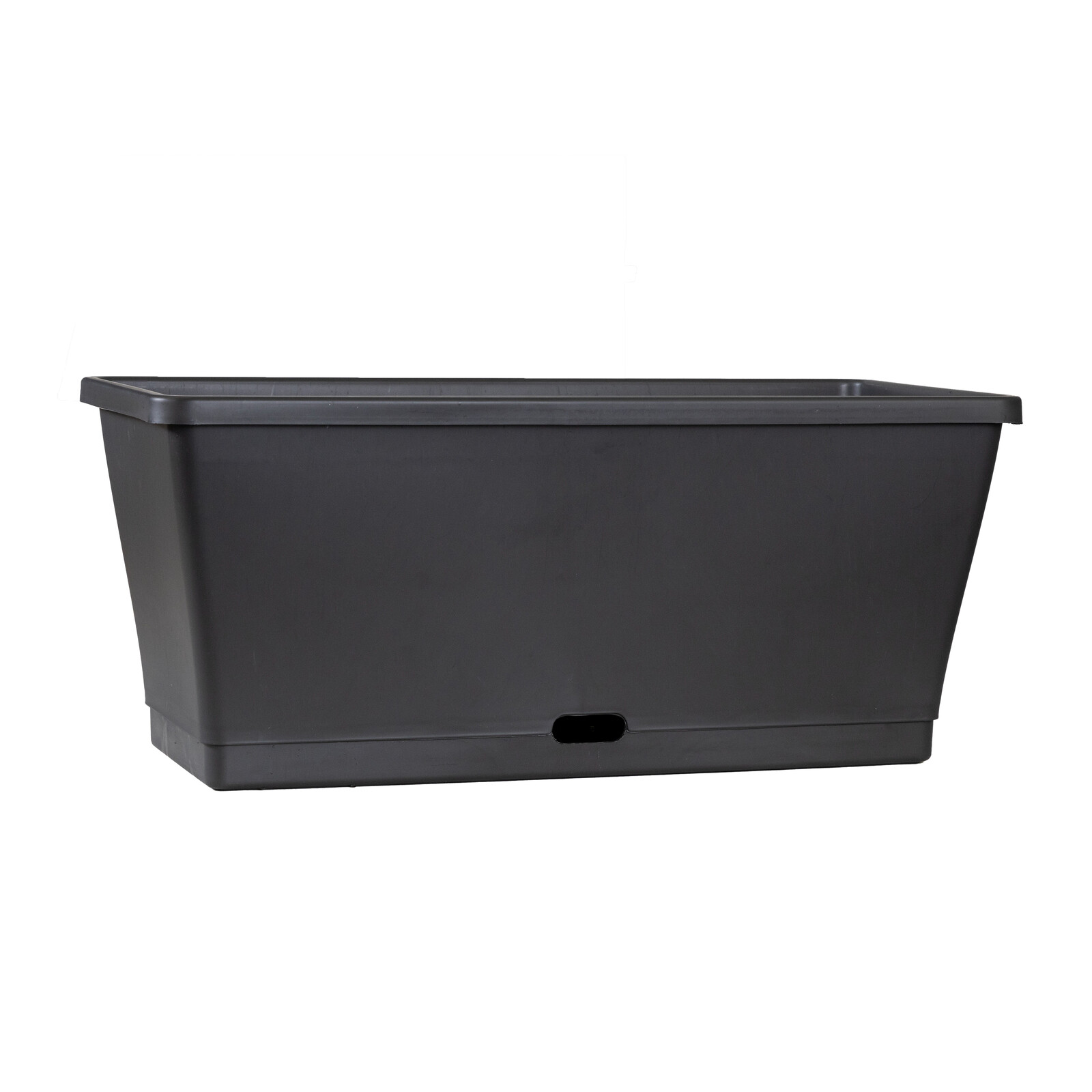 Homeleisure WaterSaver Metro Rectangle Planter Pot 75cm Grey Plastic Garden