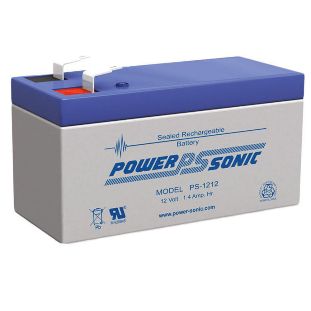 Power Sonic PS1212 12V 1.4Amp SLA Rechargeable Battery F1 Terminal Sealed Lead