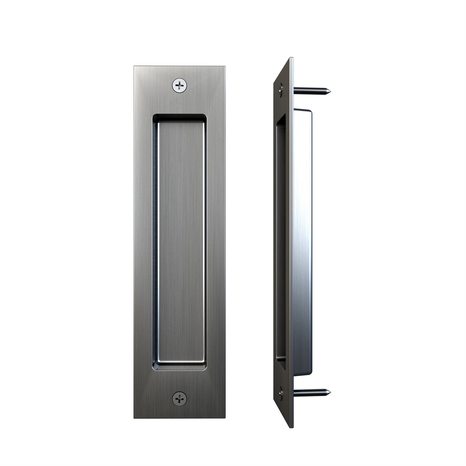 Rolltrak Stainless Steel Recessed Barn Door Handle