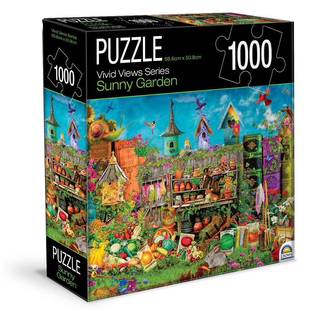 Crown Vivid Views Sunny Garden 1000pc Jigsaw Puzzle 68.6x50.8cm 15y