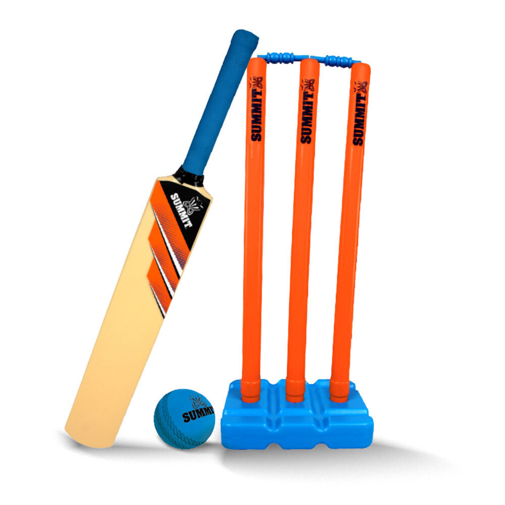SUMMIT GLOBAL Junior Plastic Cricket Kids Sport Size 3 73cm Stumps Ball 9067516
