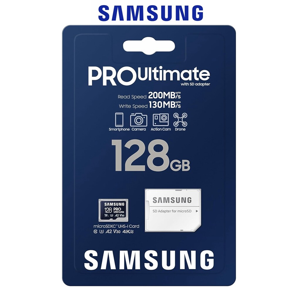 Samsung PRO Ultimate Micro SD Card 128GB SDXC Class 10 200MB/s Camera Memory