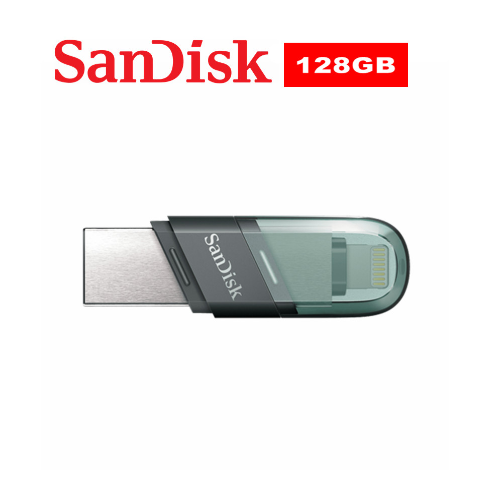 SanDisk iXPand Flip USB 3.1 Flash Drive 128GB for iPhone Mac PCs