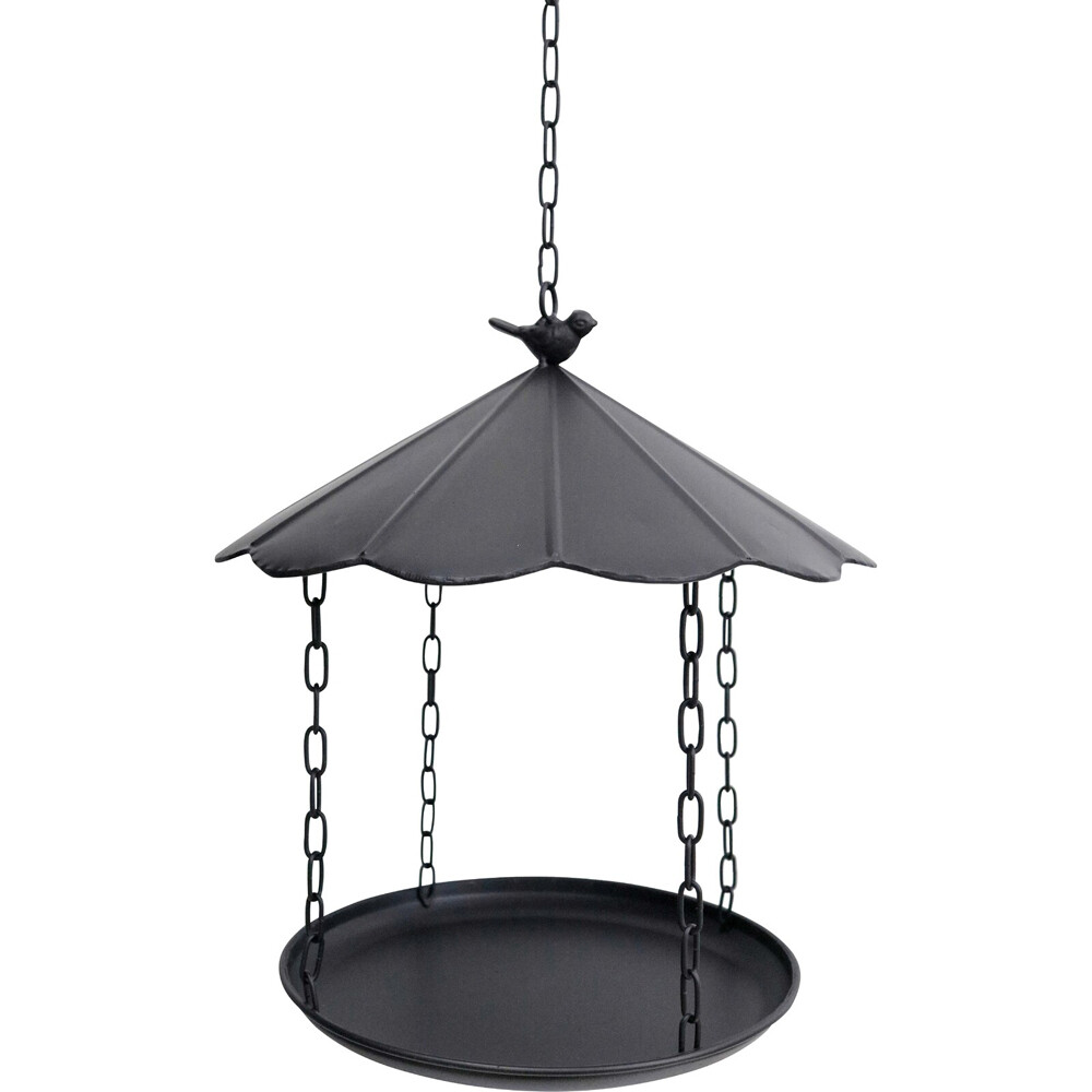 LVD Metal Feeder QA5823-2 Round Hanging Garden/Yard Outdoor Decor 31cm Black