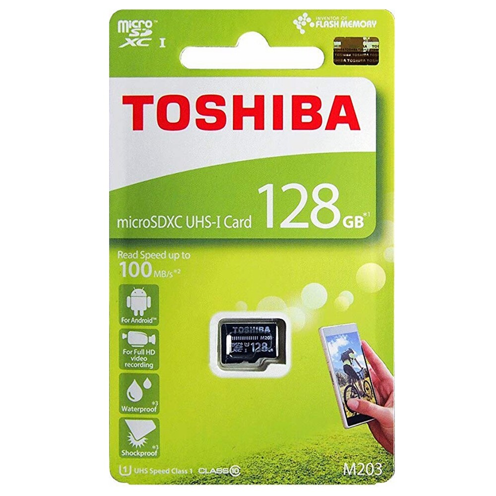 Toshiba M203 MicroSD Card 128GB UHS-I Class 10 100Mbs Mobile Tablet