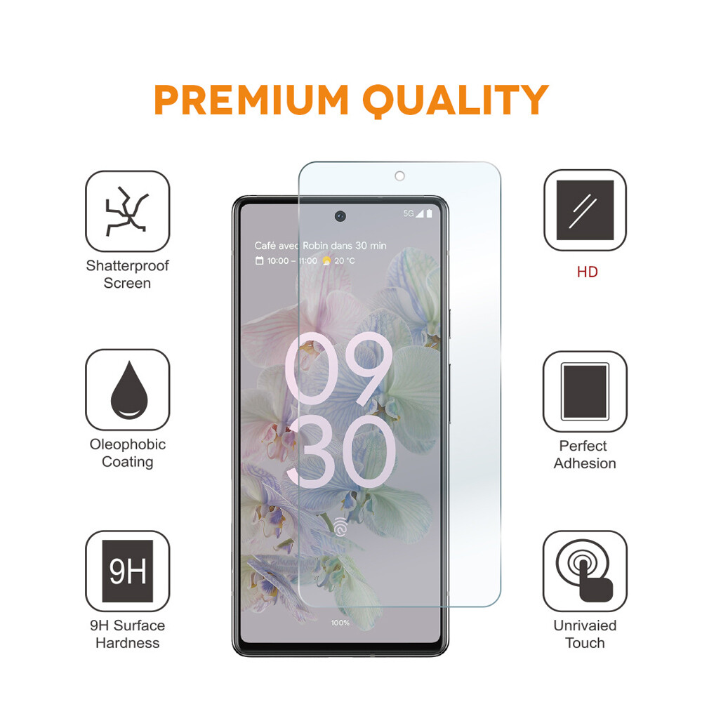 Nuglas Full Premium Clear Tempered Glass Screen Protector For Google Pixel 6a