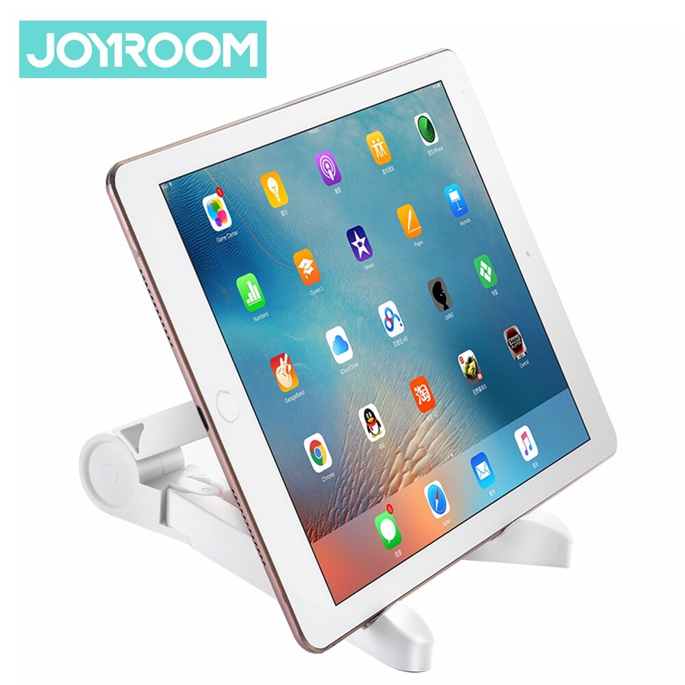 Joyroom Tablet Mount Phone Holder Stand Folding White For iPad iPhone Galaxy