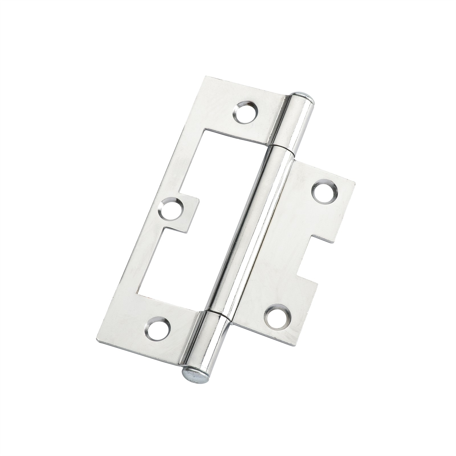 Lane 90 x 54 x 1.6mm Polished Chrome Easy Fit Fixed Pin Hinge 2 pieces