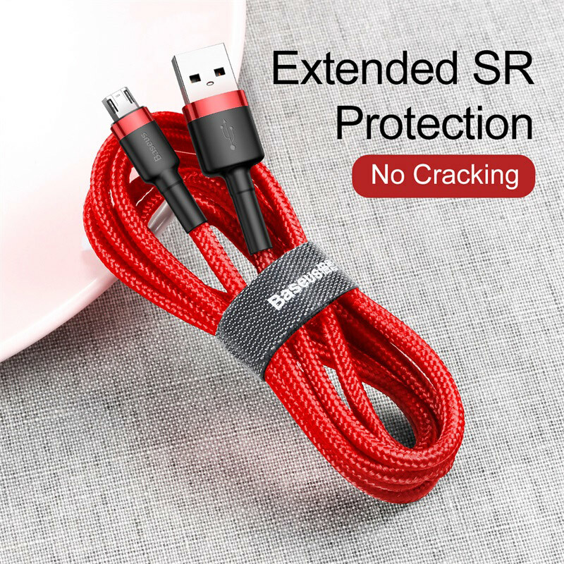 Baseus Cafule Phone Cable Fast Charging USB to Micro USB 1.5A 2M Red